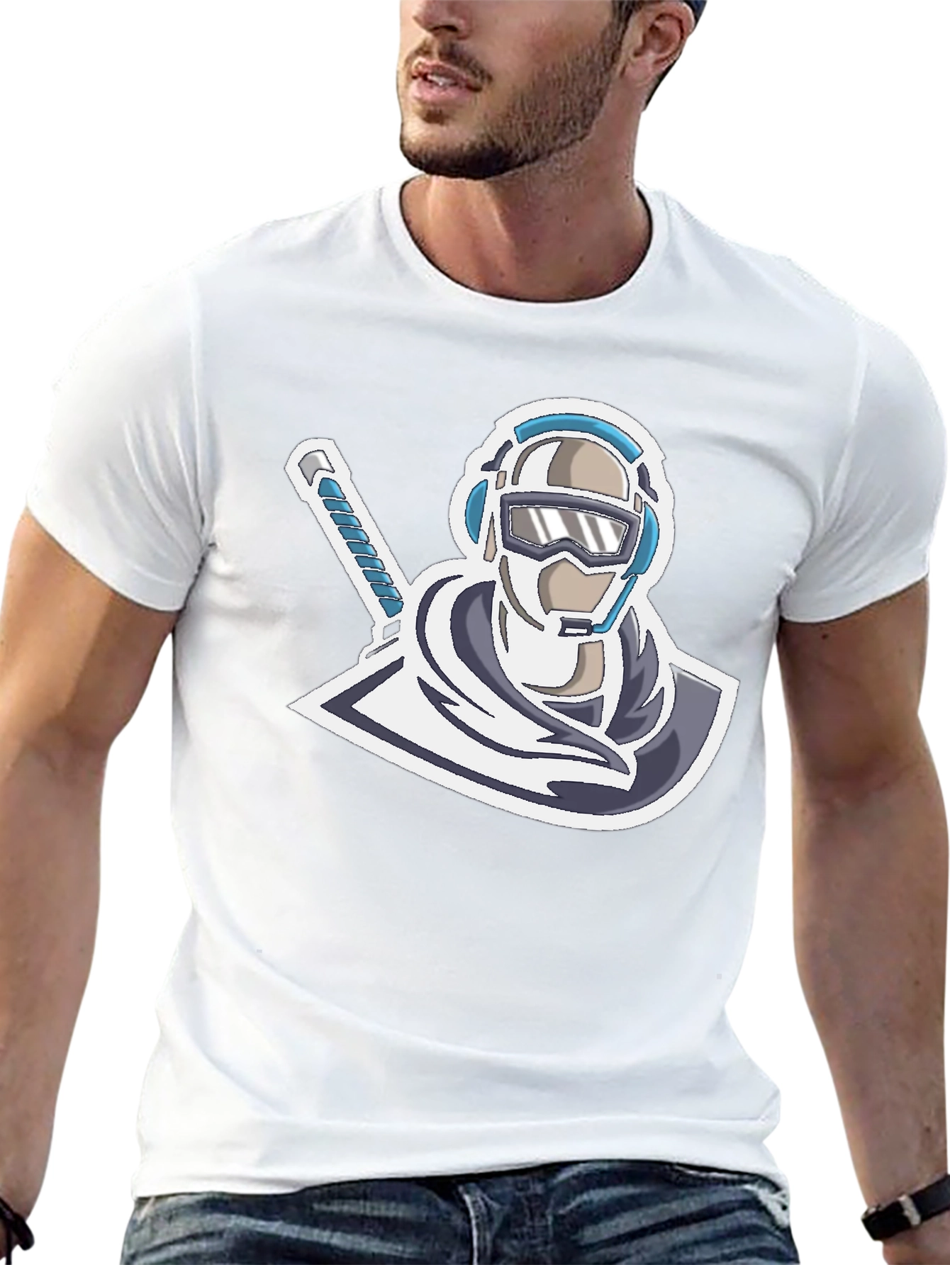 Cool Gamer Logo T-Shirt - Black Cotton Blend