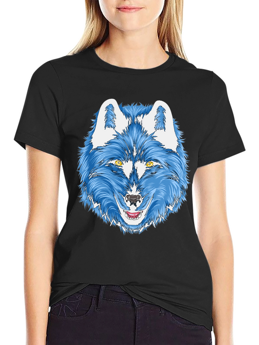 Blue Wolf Graphic Tee - Mens Black T-Shirt