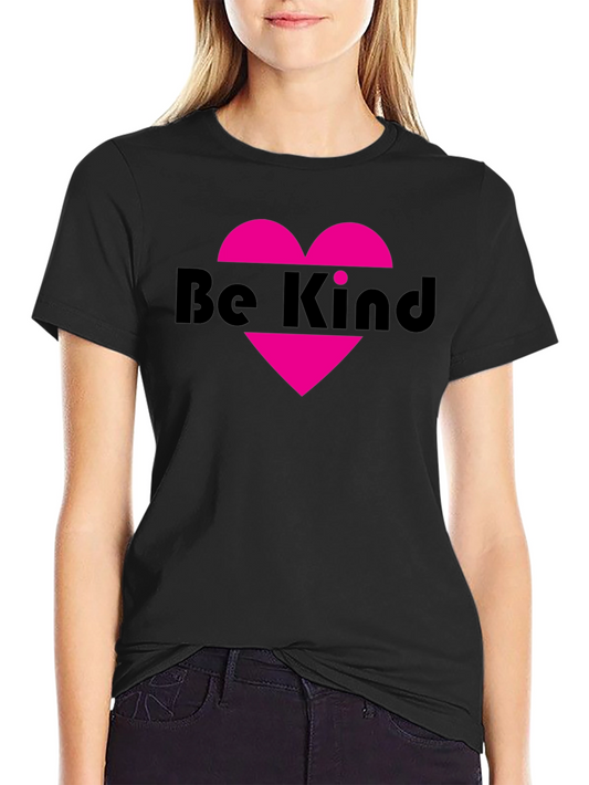 Be Kind Heart Graphic Tee - Black