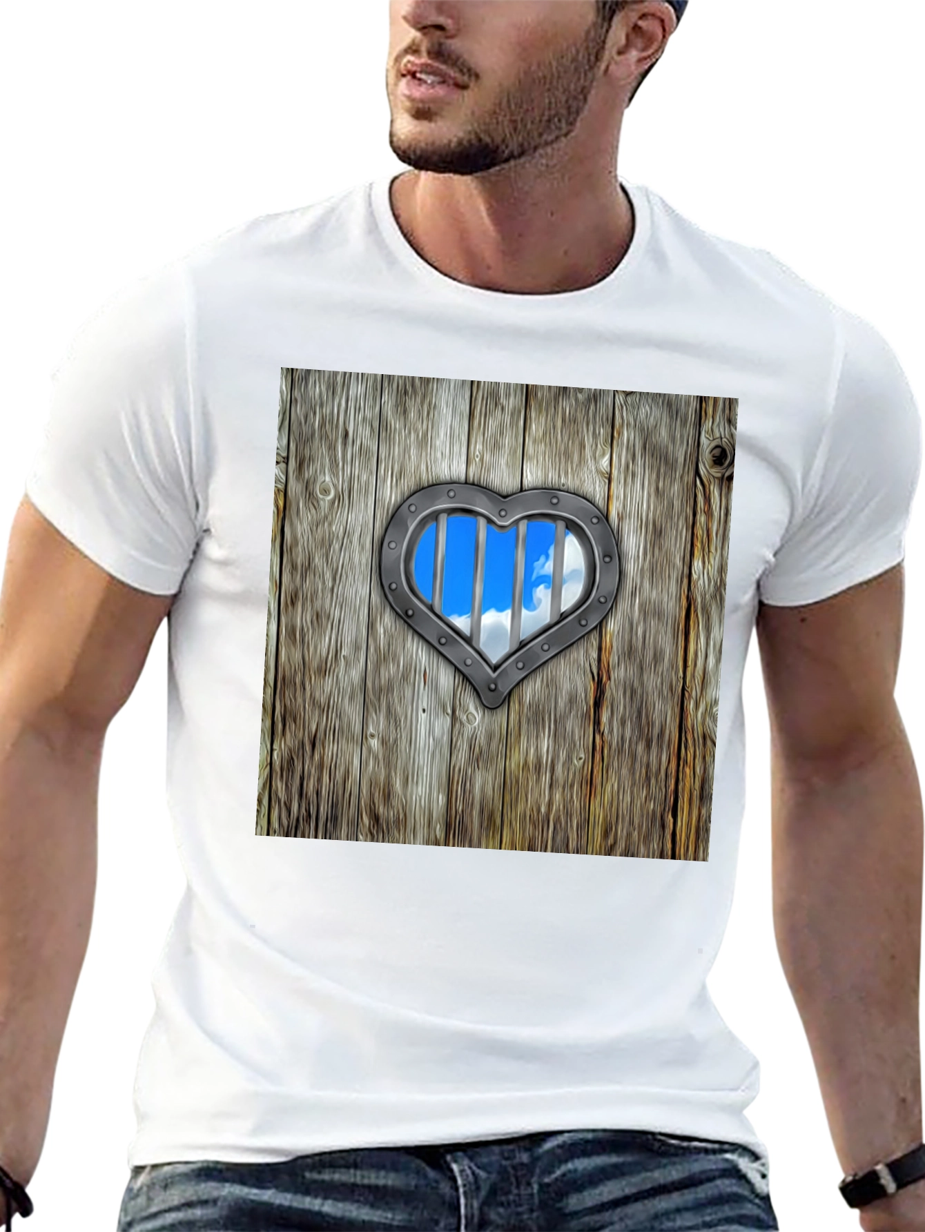 Heart-Shaped Window Graphic Tee