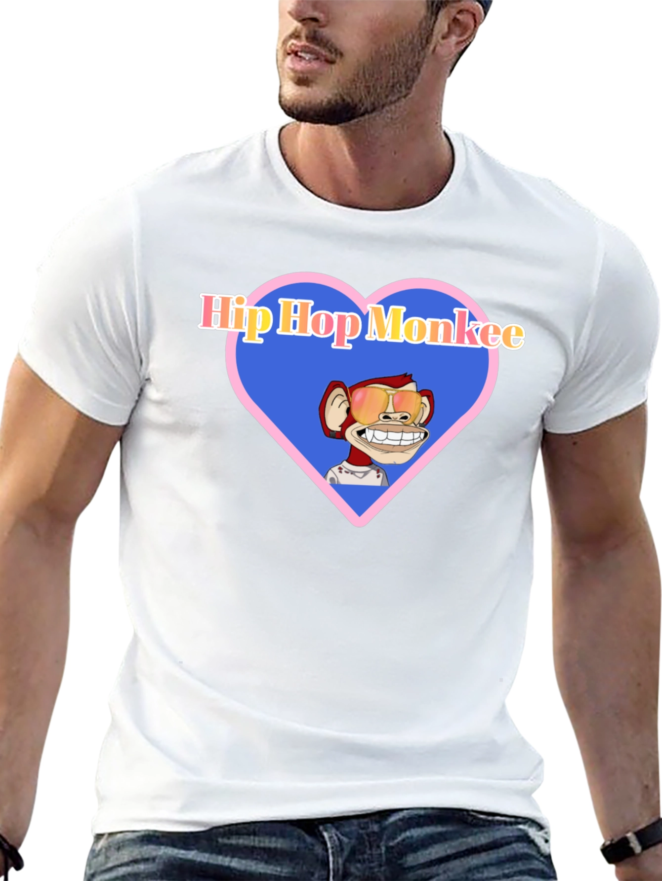 Hip Hop Monkey Graphic T-Shirt