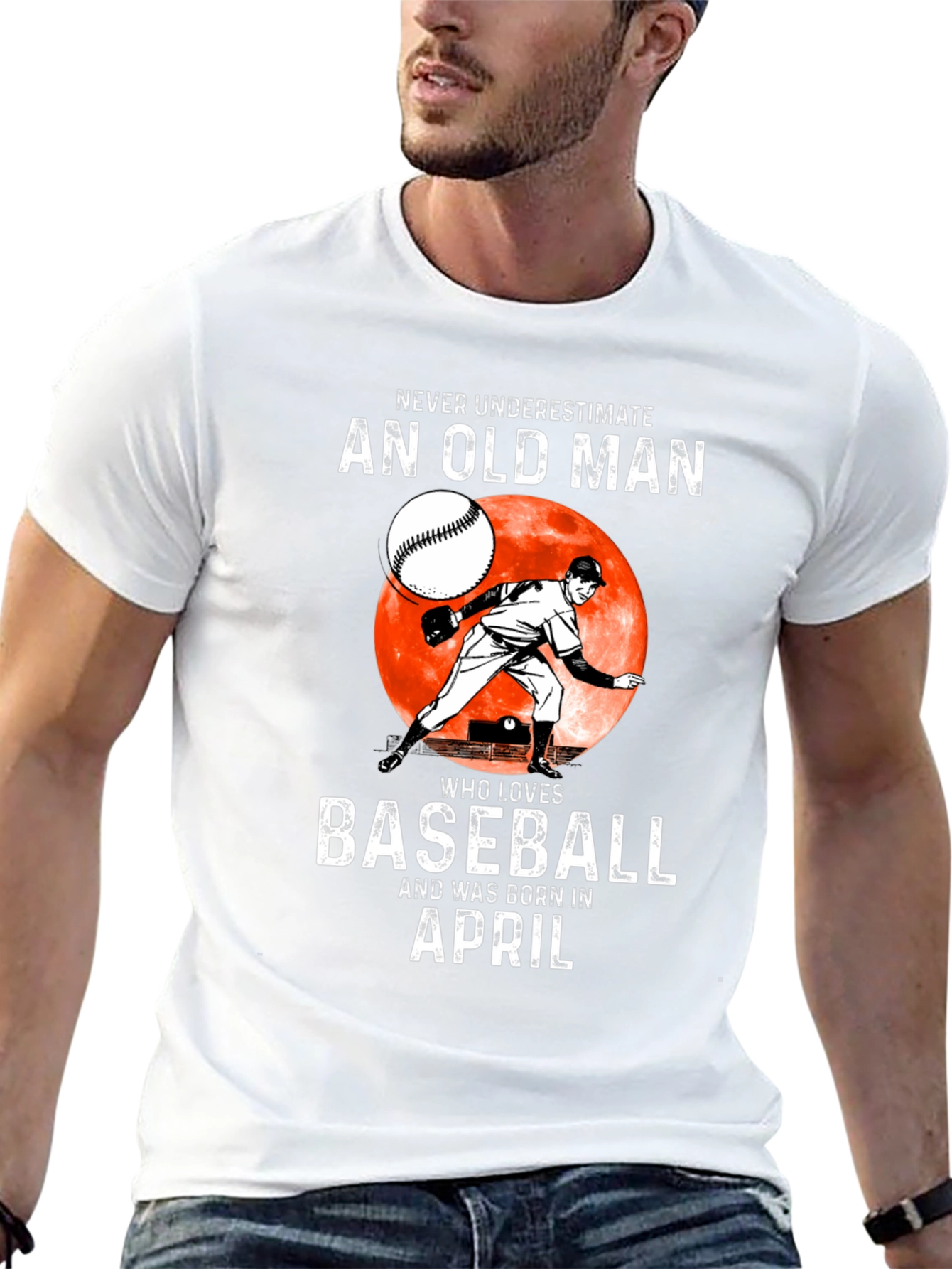 Baseball Lover April Birthday T-Shirt