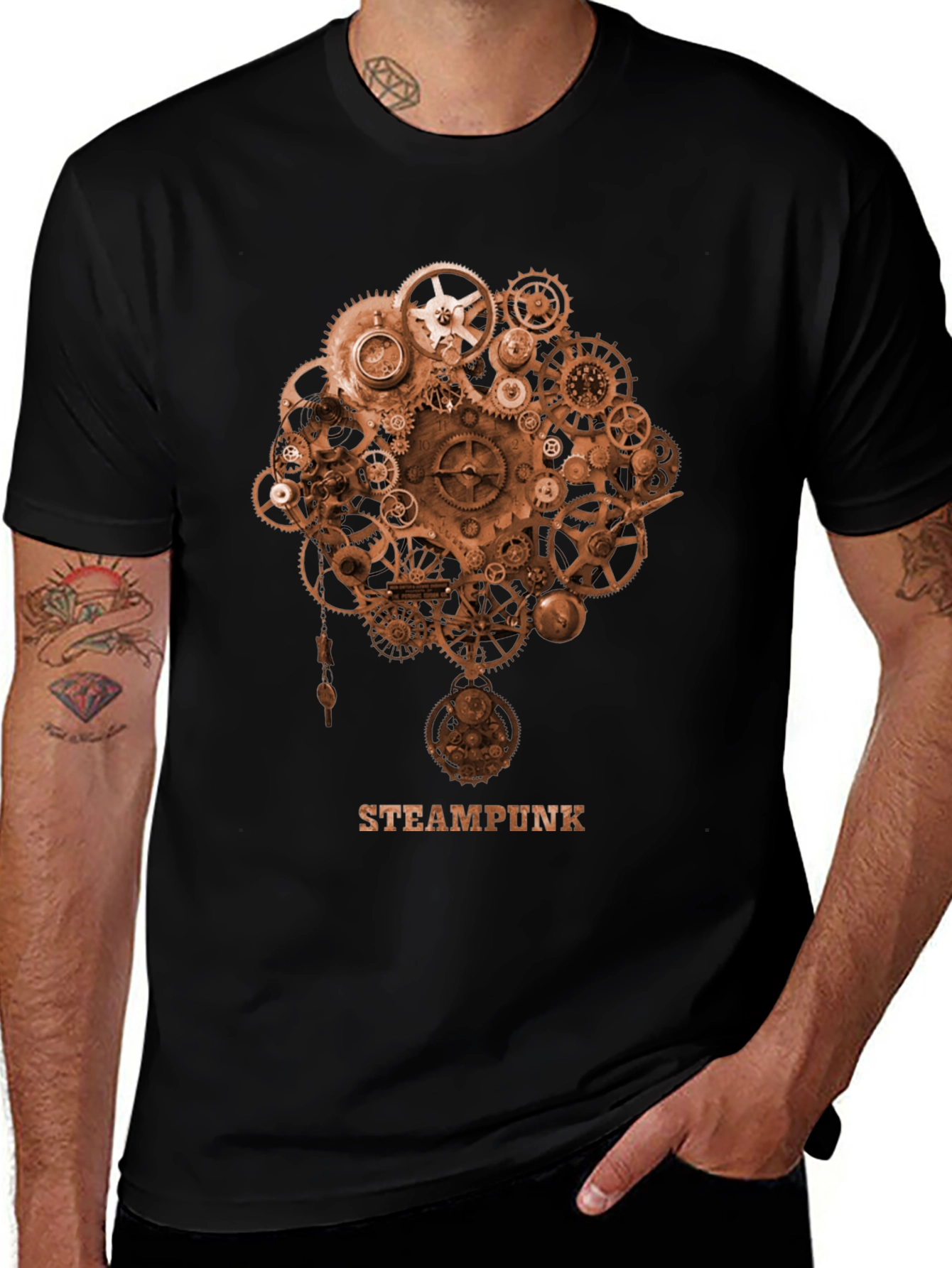 Steampunk Gears Graphic T-Shirt