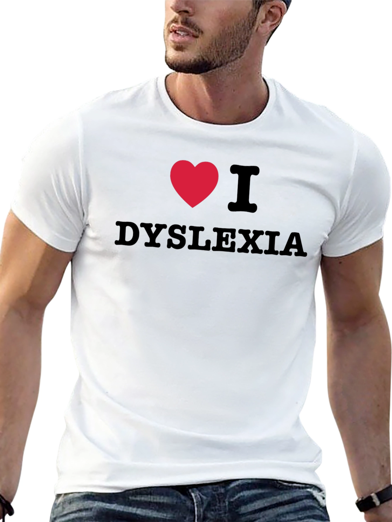 I Heart Dyslexia Black T-Shirt