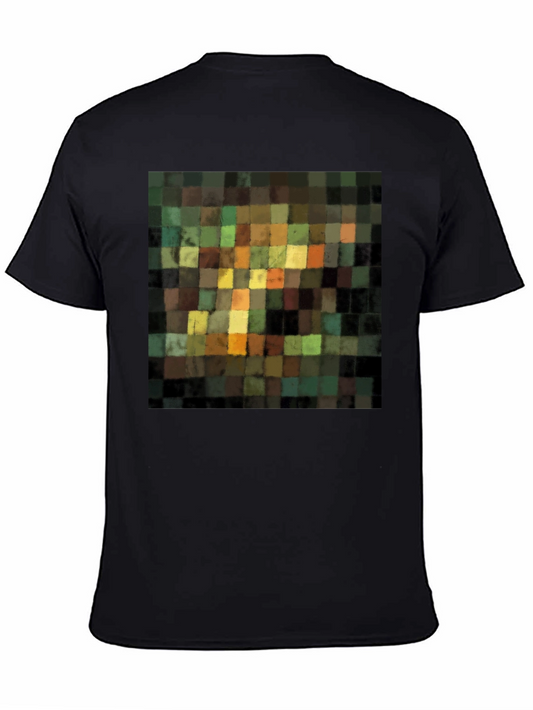 Abstract Squares Graphic Black T-Shirt