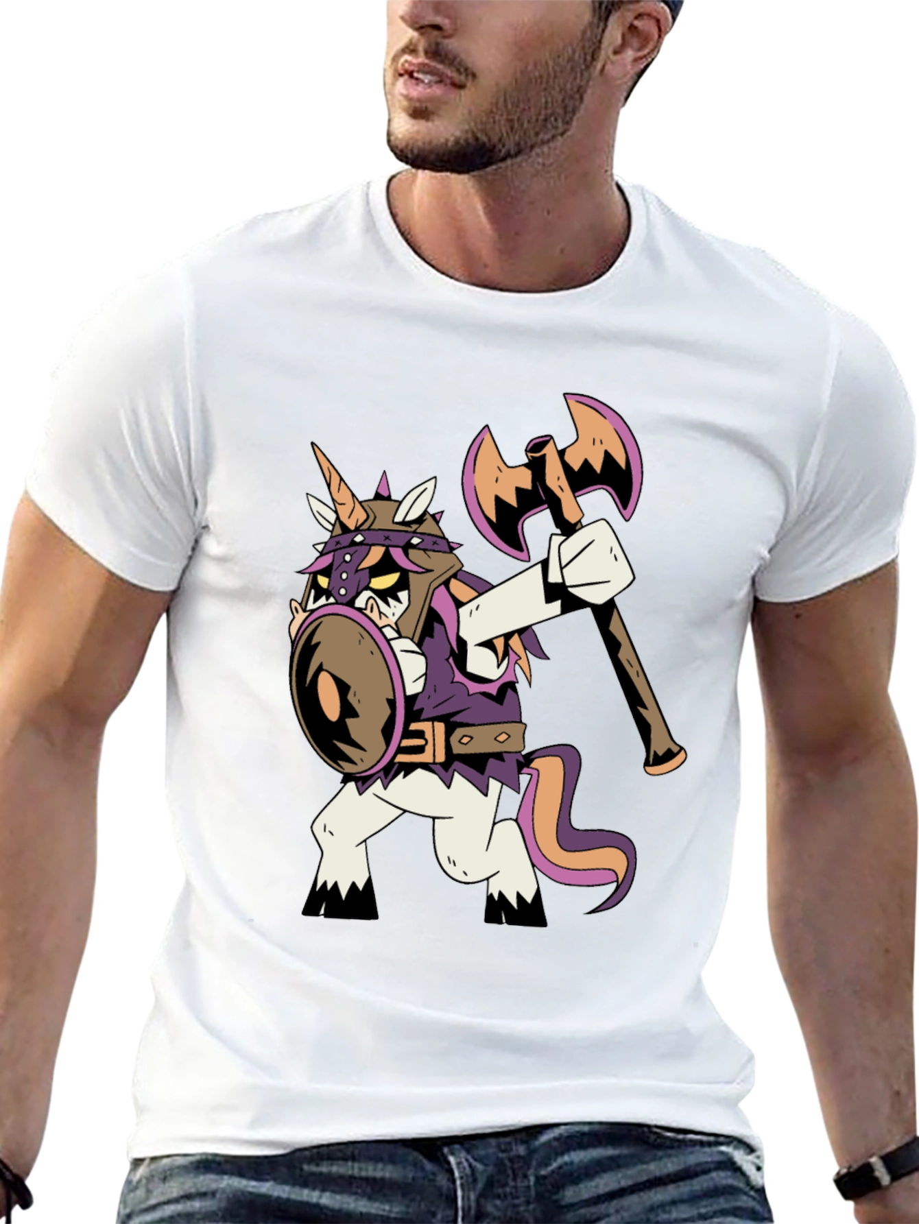 Viking Unicorn Graphic T-Shirt