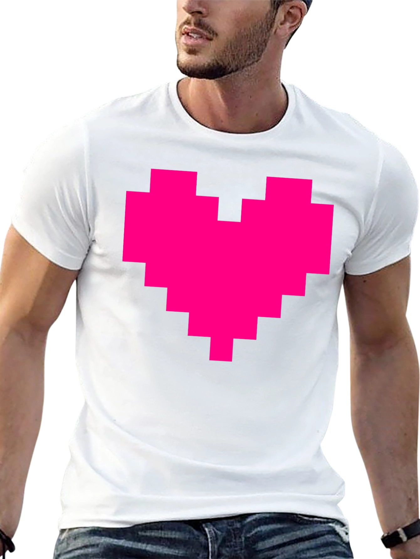 Pixel Heart Graphic Tee - Black T-Shirt