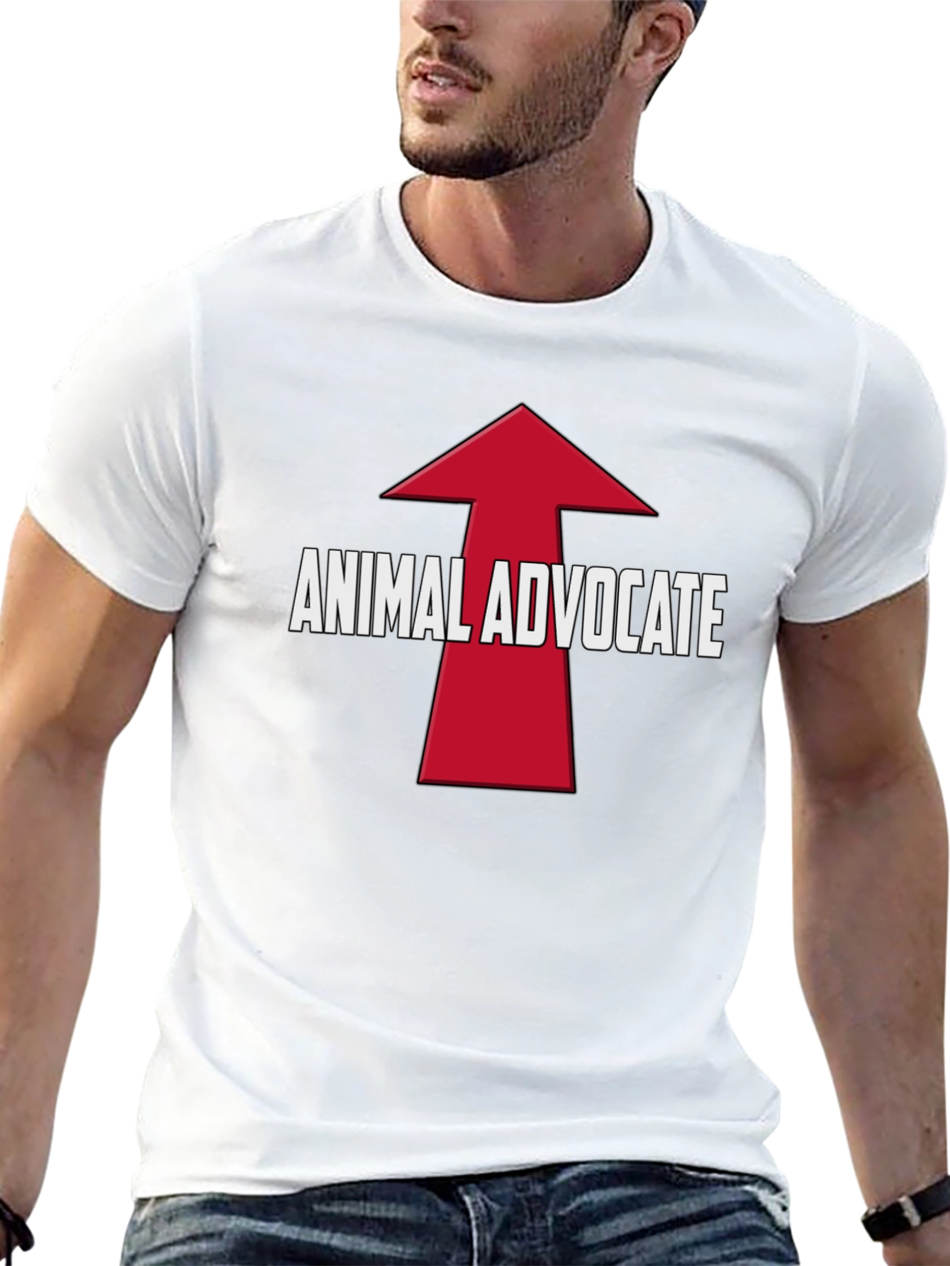 Animal Advocate Arrow T-Shirt - Black