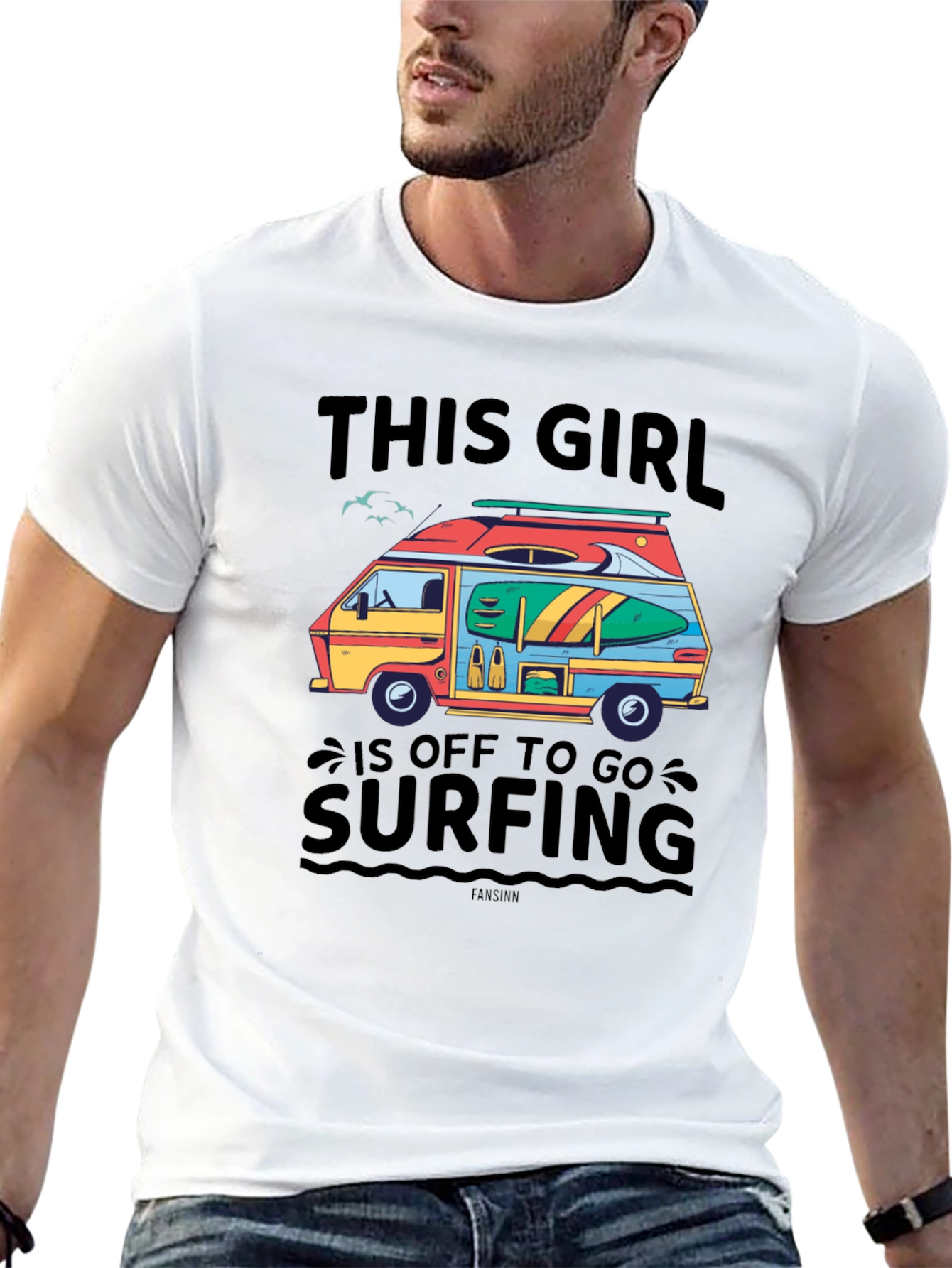 Off To Surfing Graphic T-Shirt