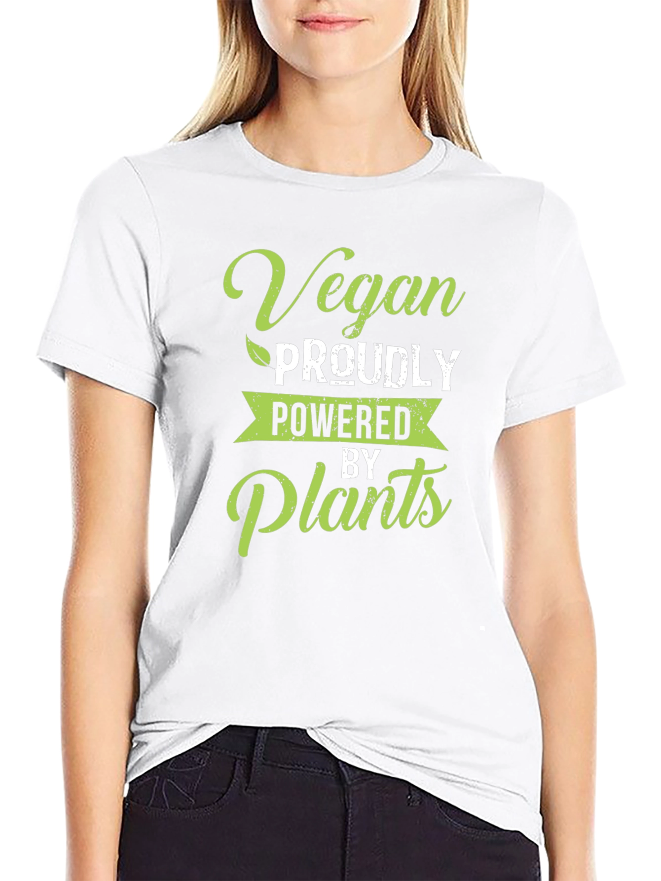 Vegan Proudly Powered By Plants Graphic Tee