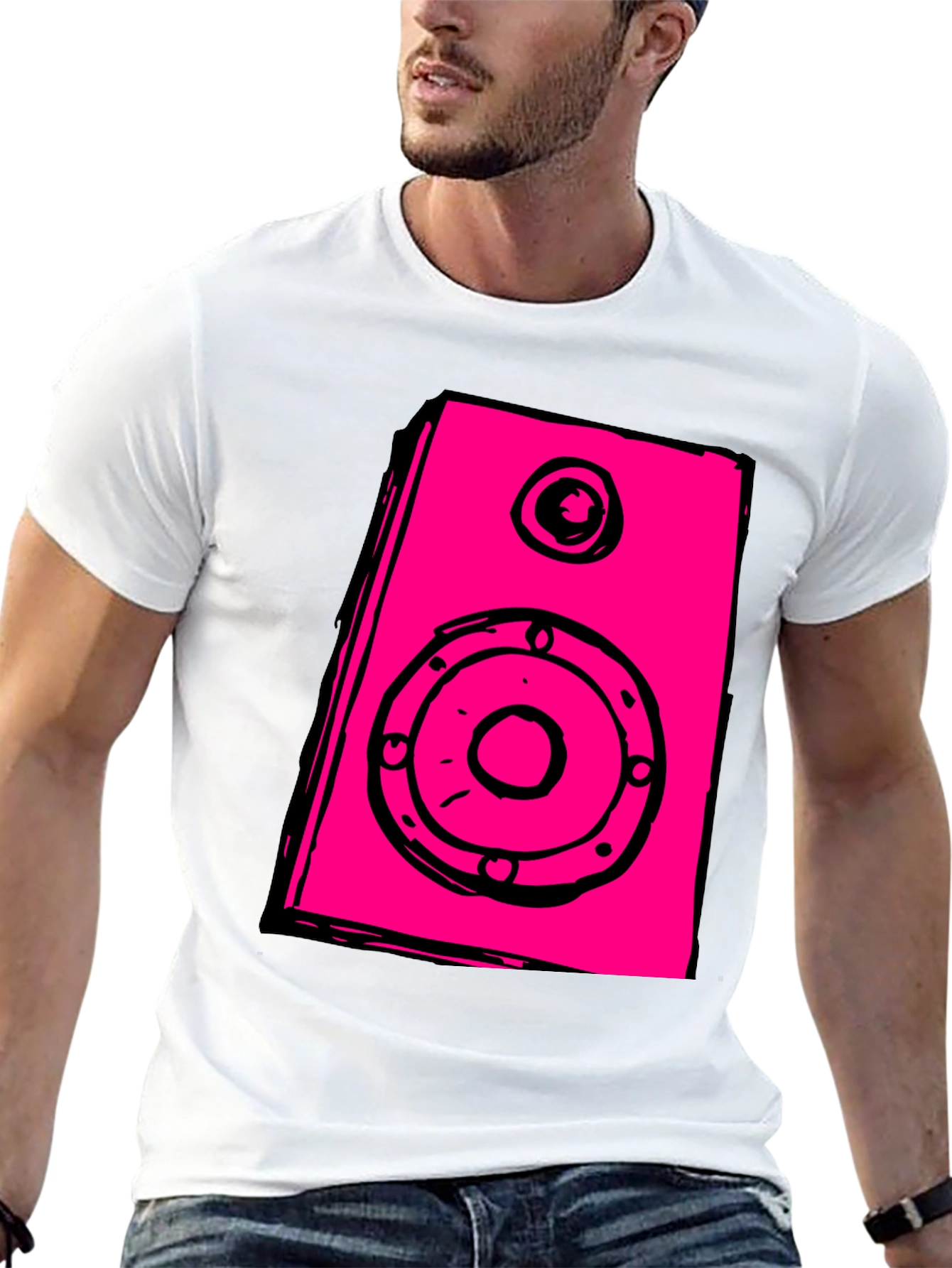 Speaker Graphic Black T-Shirt