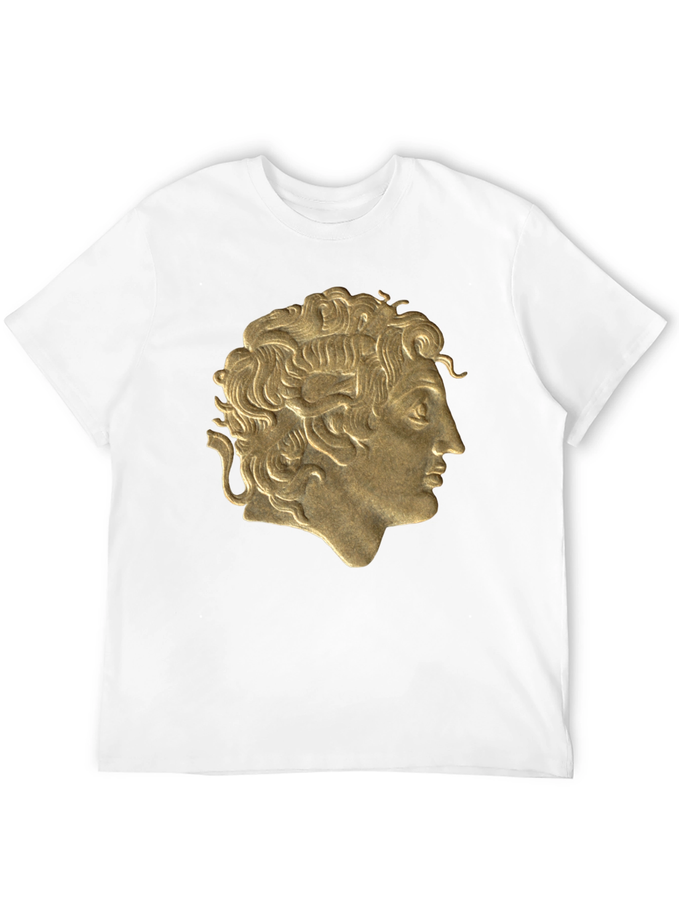 Golden Bust Graphic Black T-Shirt