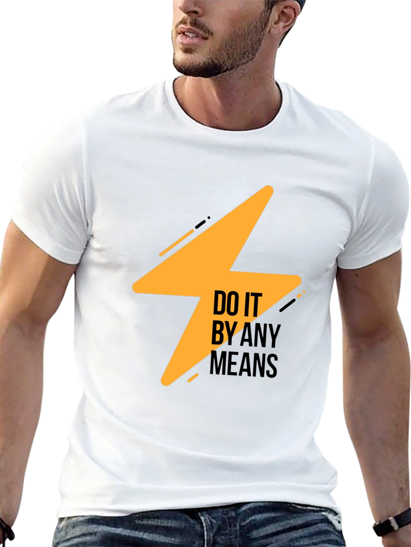 Do It By Any Means Black Graphic Tee