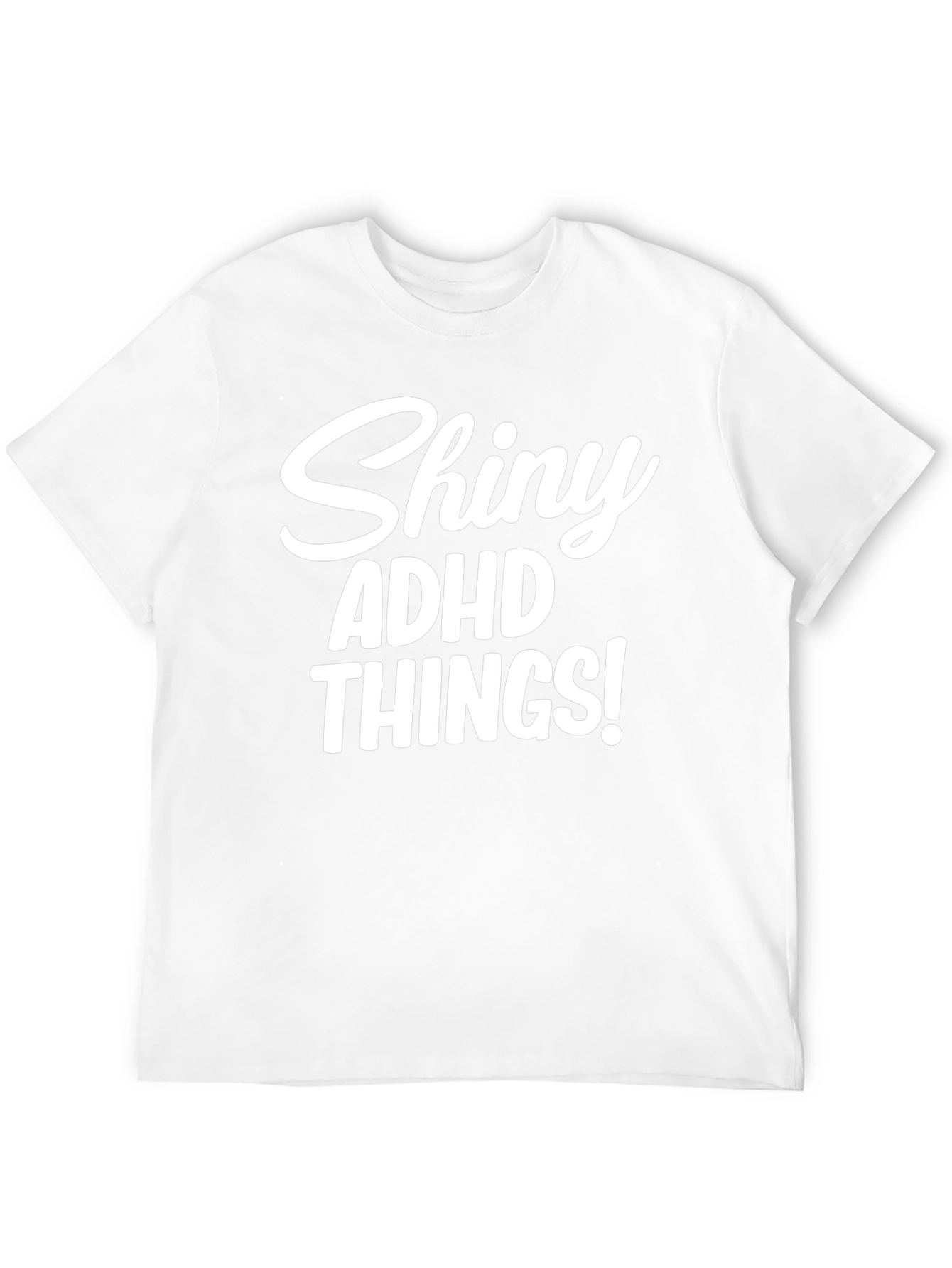 Shiny ADHD Things! Black Graphic Tee Shirt