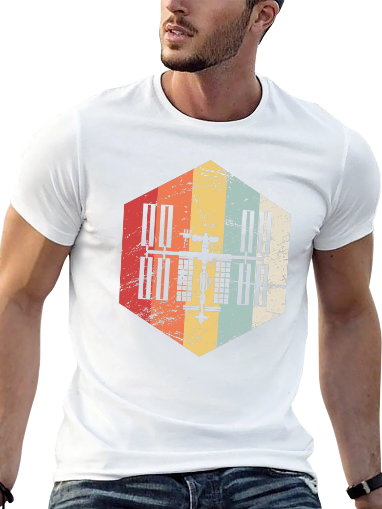 Retro Space Station T-Shirt