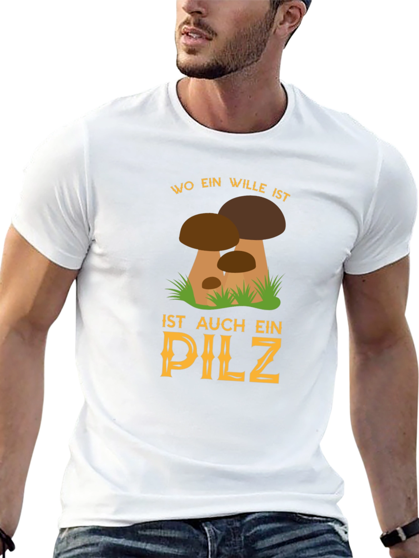 Funny Mushroom Graphic T-Shirt - Will to Find Mushrooms