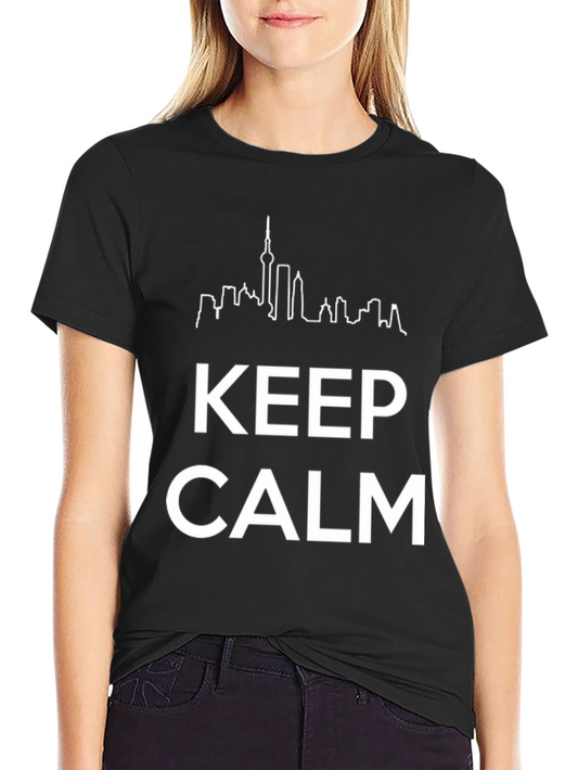 Keep Calm Skyline Black T-Shirt
