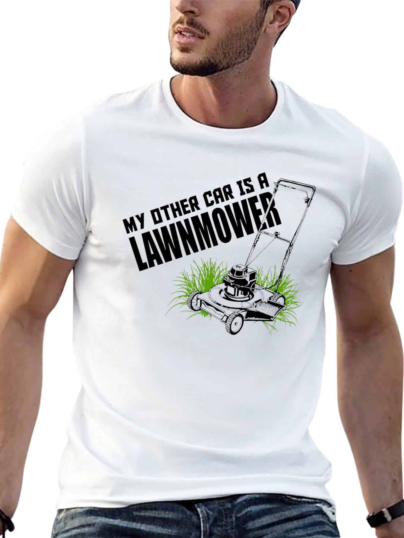 My Other Car is a Lawnmower Black T-Shirt