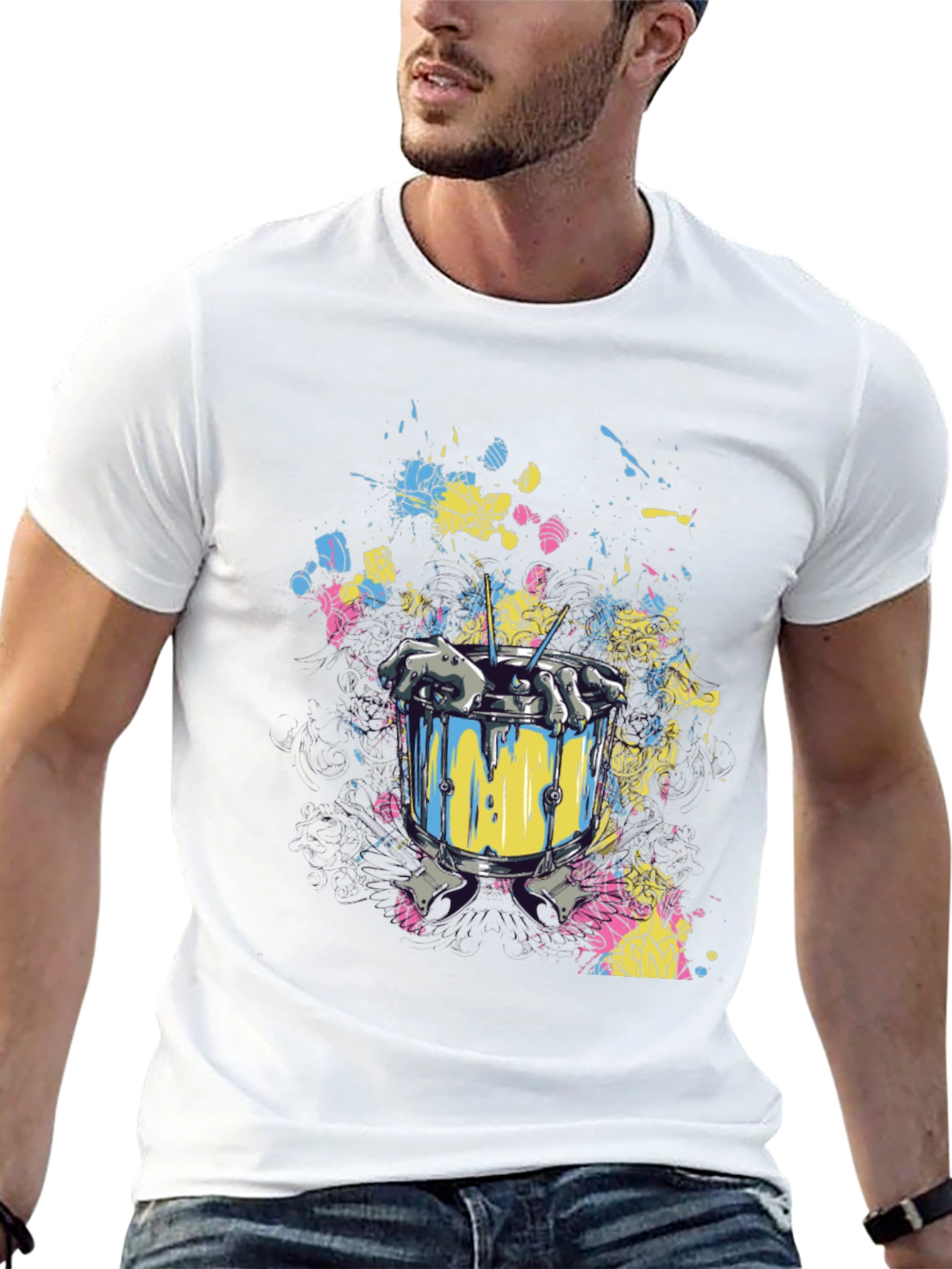 Drum Paint Splash Graphic Tee