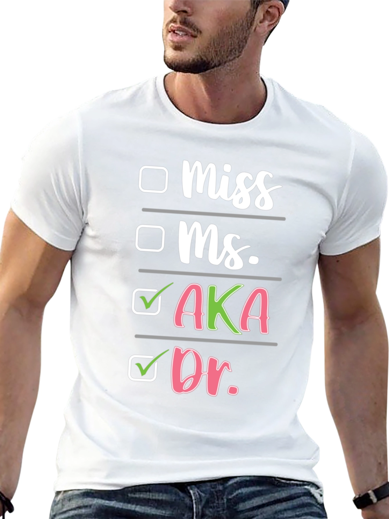 AKA Dr. T-Shirt Black Cotton Blend Novelty