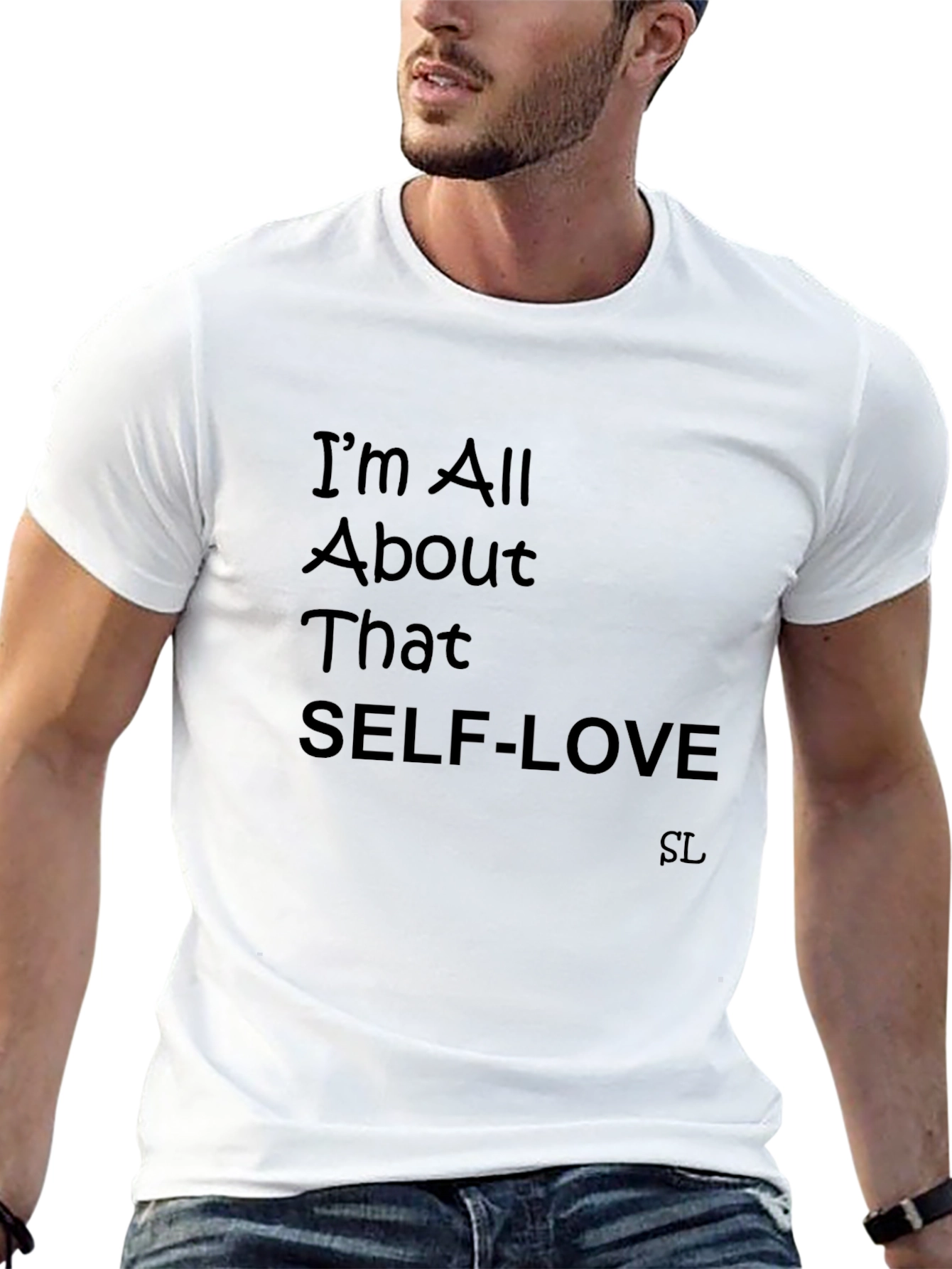 Self-Love Black T-Shirt - Positive Message Tee