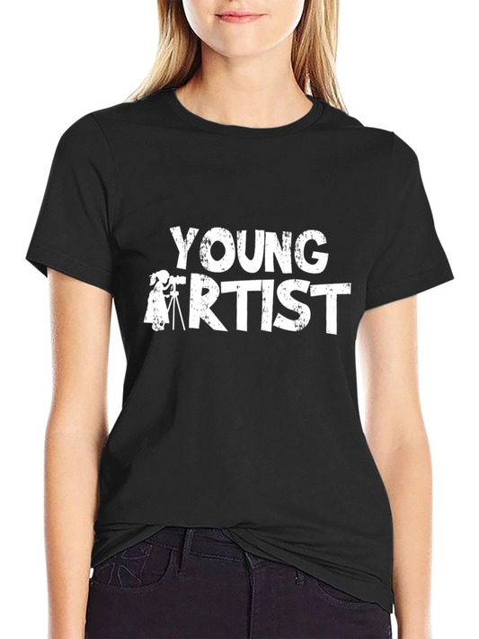 Young Artist Graphic Tee - Black Cotton T-Shirt