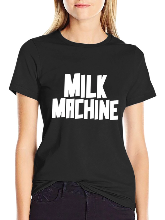 Milk Machine Graphic Tee - Black Cotton T-Shirt