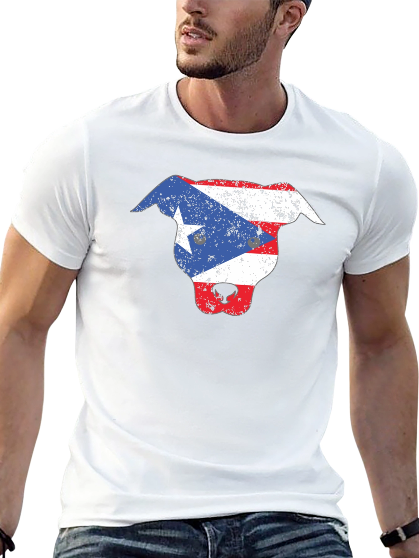 Puerto Rico Flag Dog T-Shirt