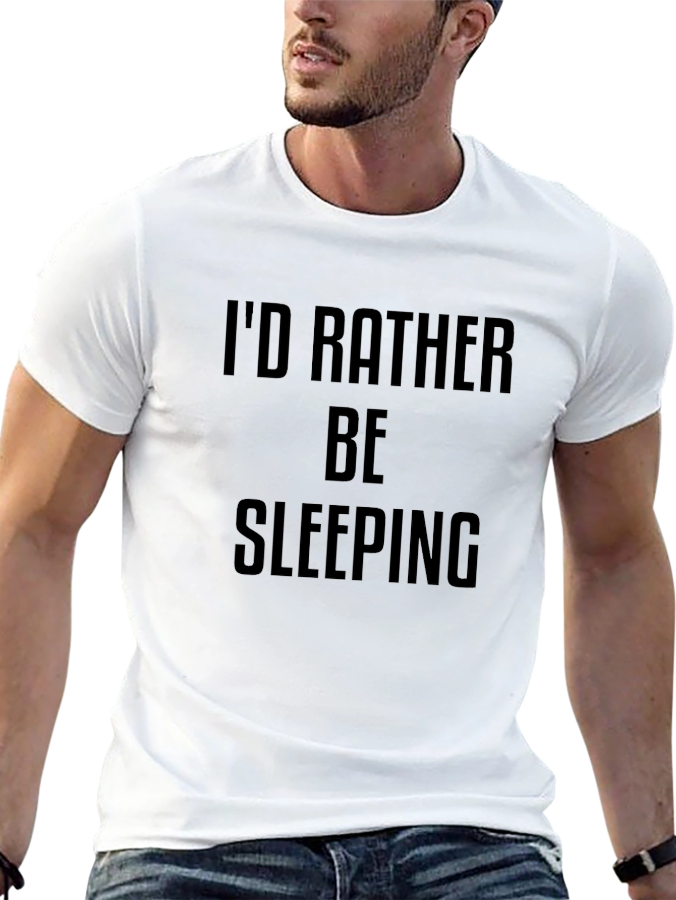 Id Rather Be Sleeping Black Graphic Tee