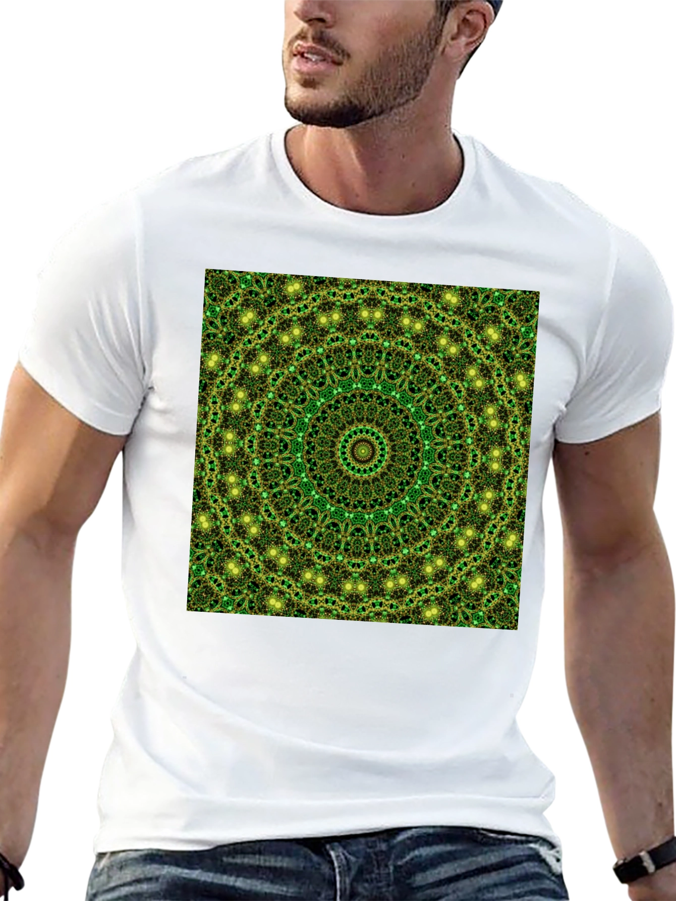 Green Mandala Pattern T-Shirt
