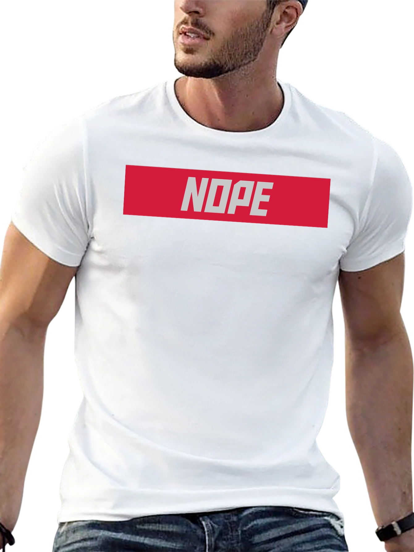 Nope Graphic T-Shirt - Casual Black Tee
