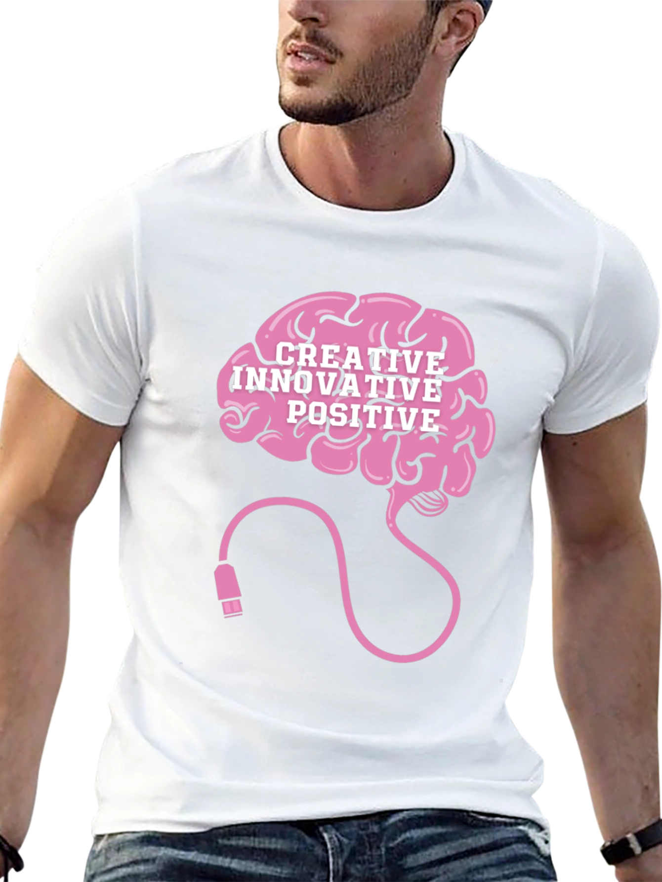 Creative Brain T-Shirt Innovative Positive Design