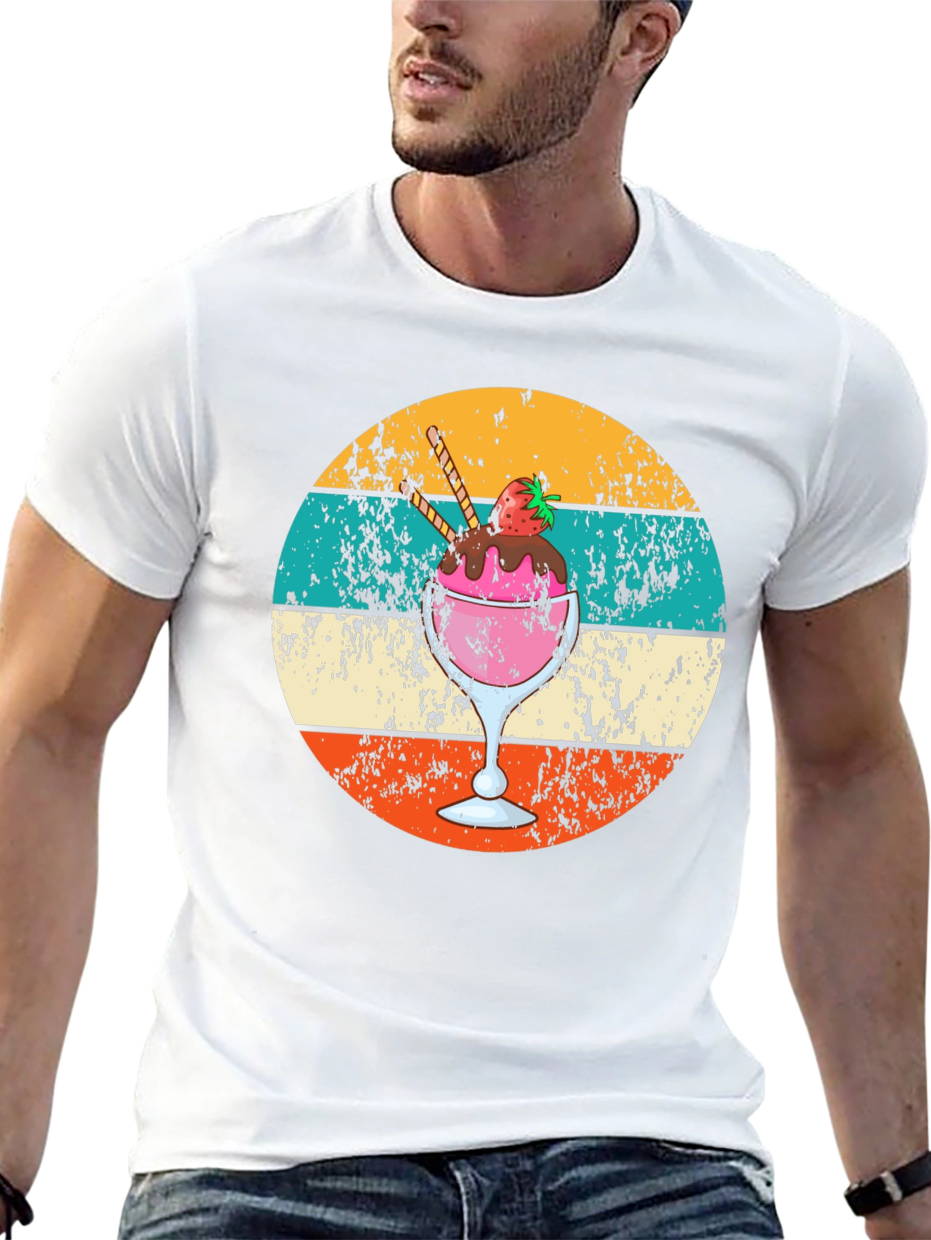 Retro Ice Cream Graphic Tee - Unique Summer Style