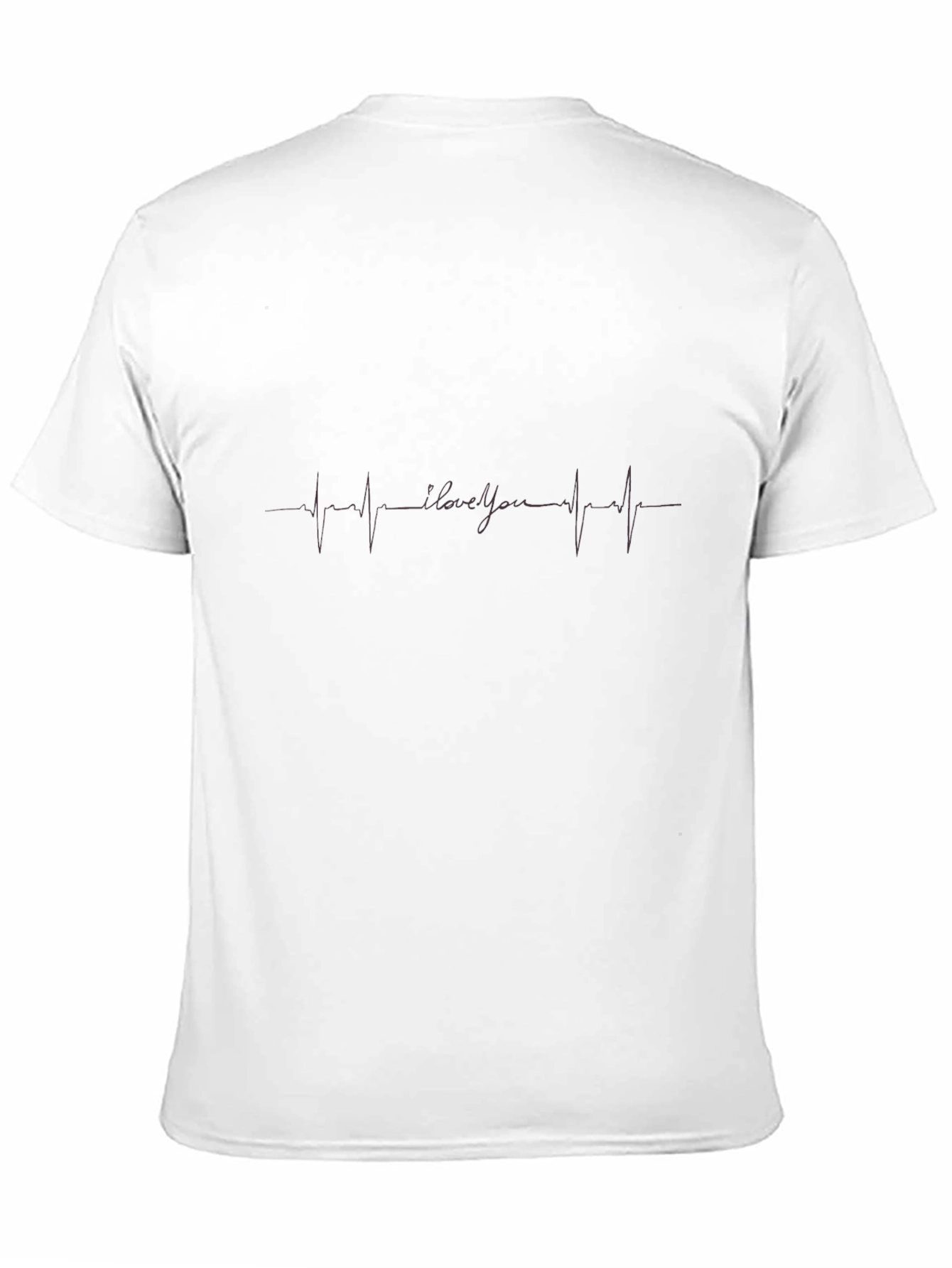 Love You Heartbeat Graphic Tee - Black