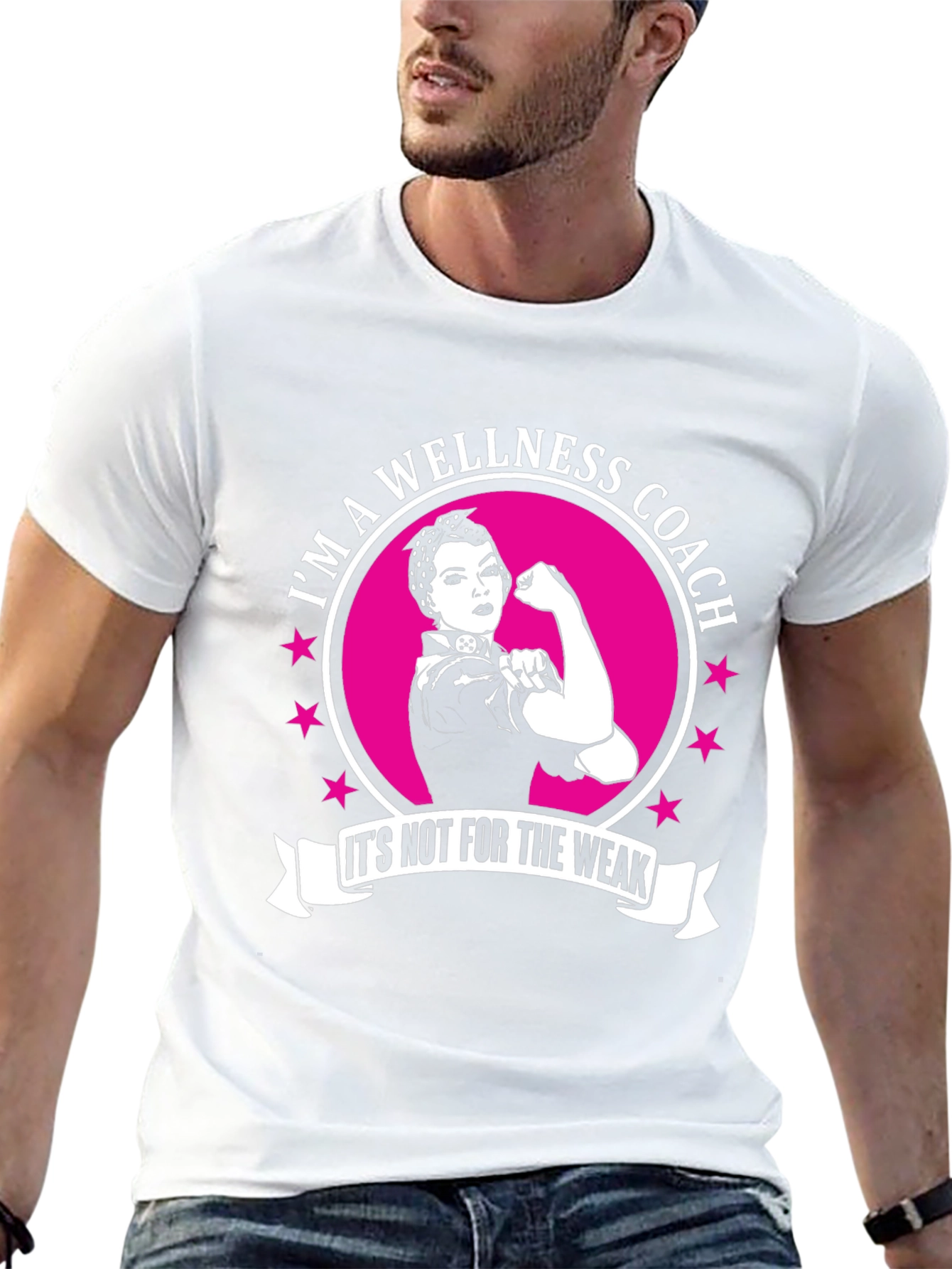 Wellness Coach T-Shirt - Rosie the Riveter Style