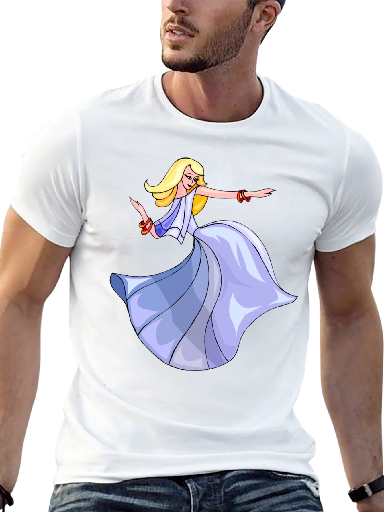 Dancing Woman Graphic Black Tee