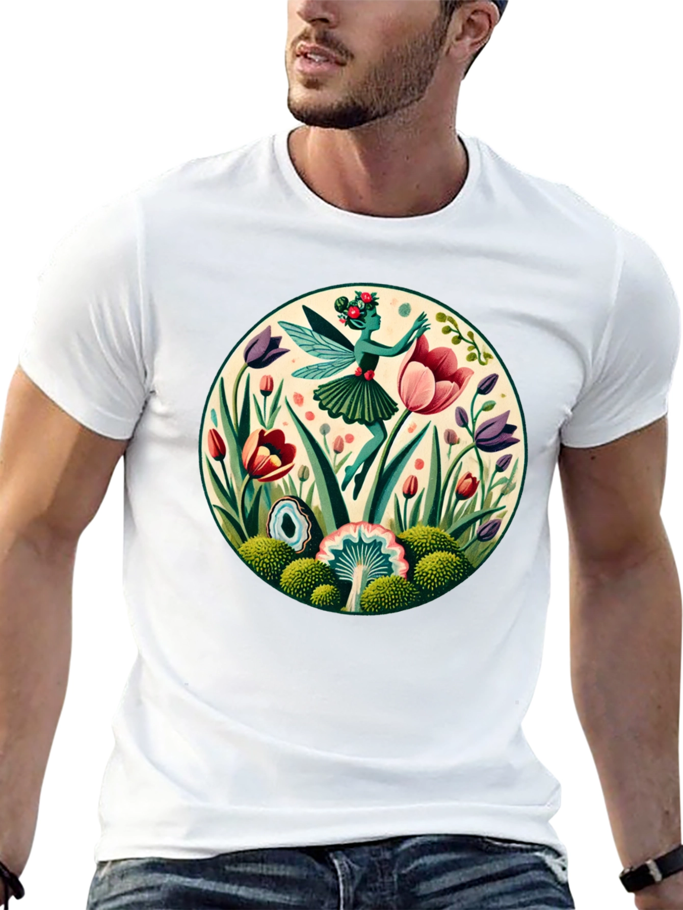 Fairy in Garden Graphic T-Shirt