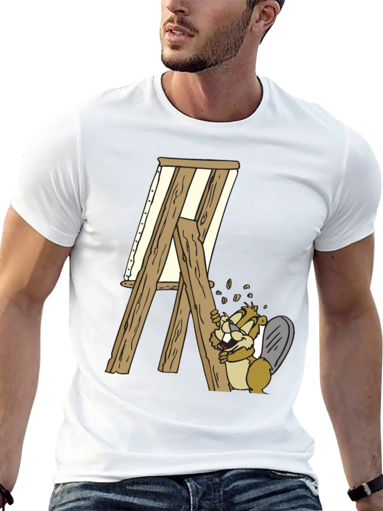 Beaver Artist Graphic T-Shirt