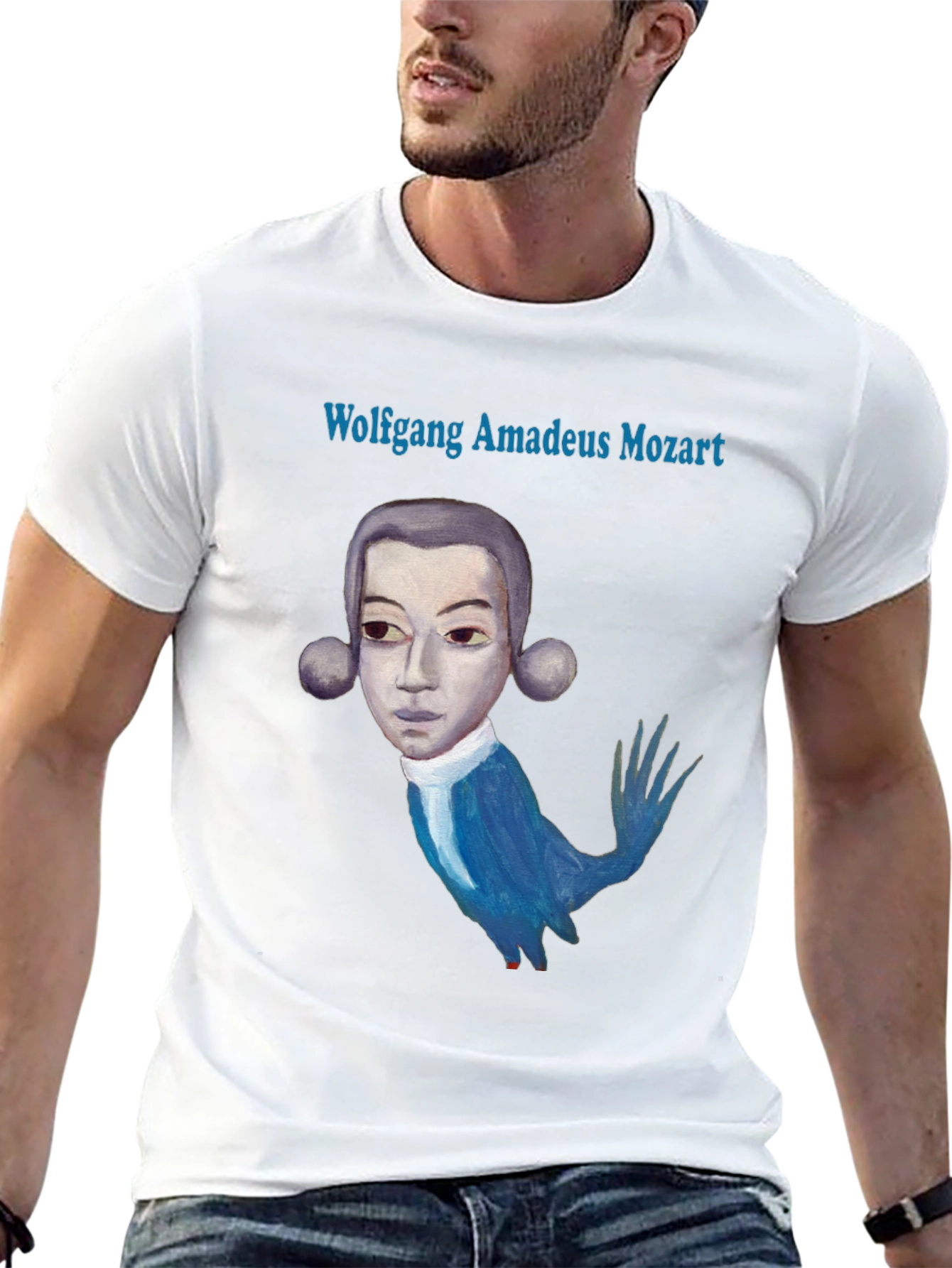 Wolfgang Amadeus Mozart Graphic T-Shirt - Black
