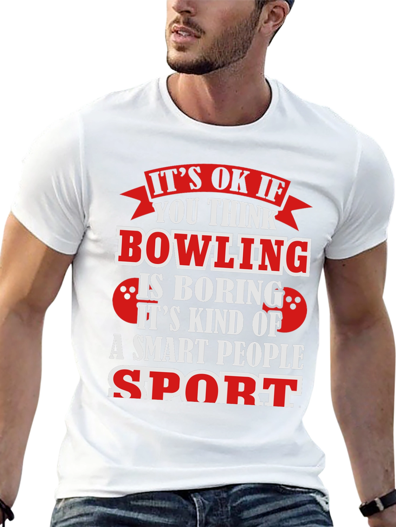 Bowling Smart People Sport Graphic T-Shirt