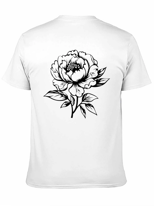 Black Floral Print Tee - Stylish & Unique Design