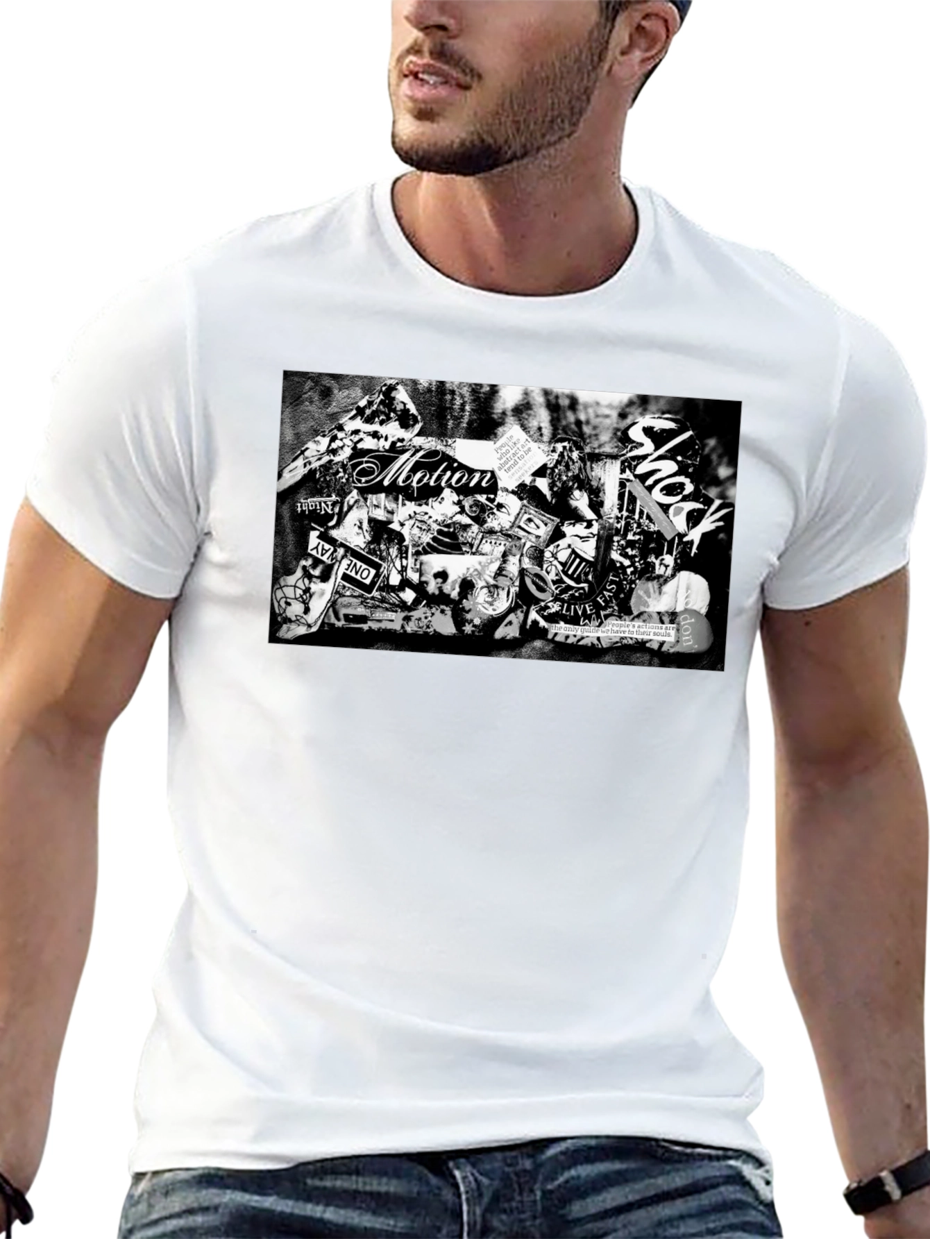 Motion Shock Black Graphic T-Shirt
