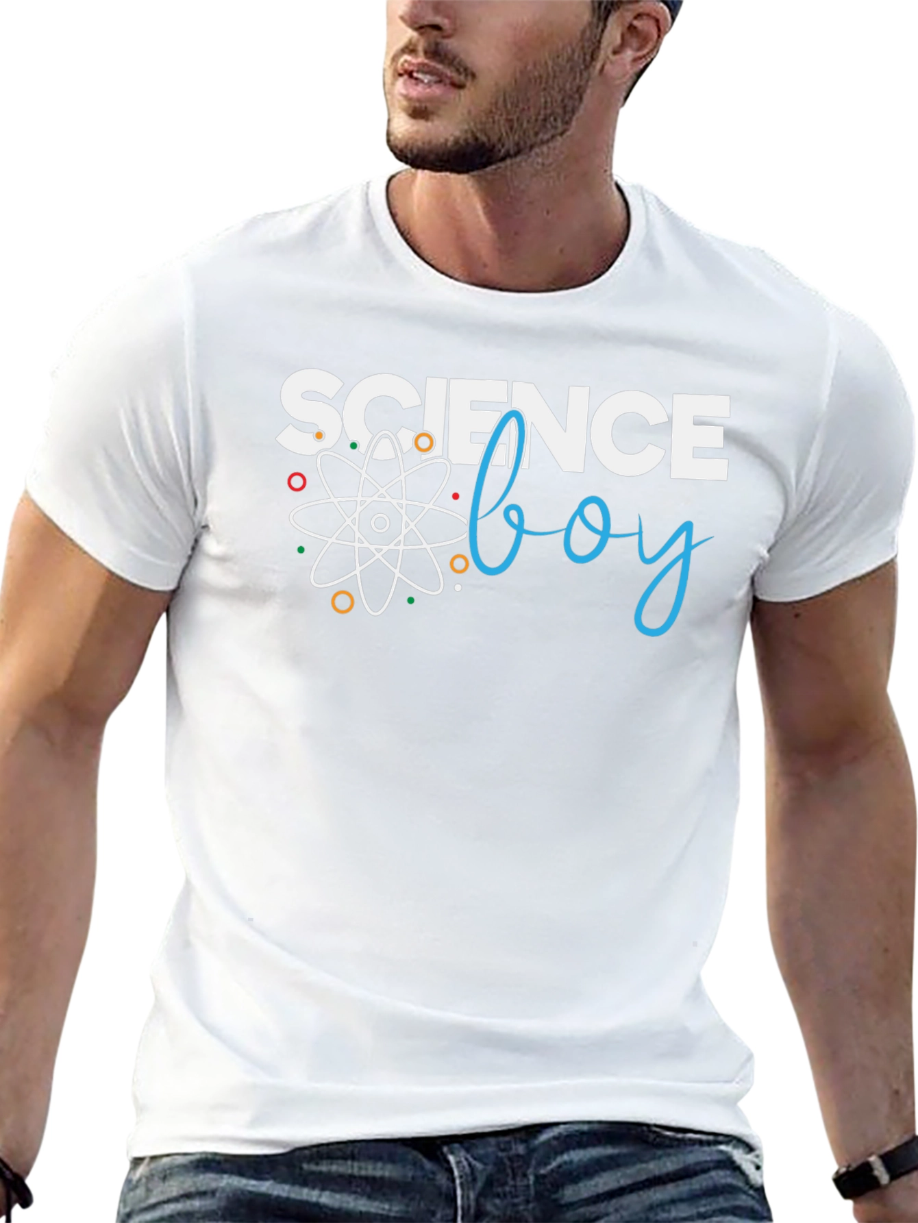 Science Boy Graphic T-Shirt - Black Cotton Tee