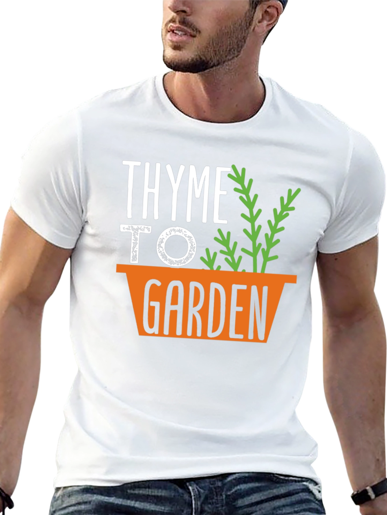 Thyme To Garden Graphic Tee - Black