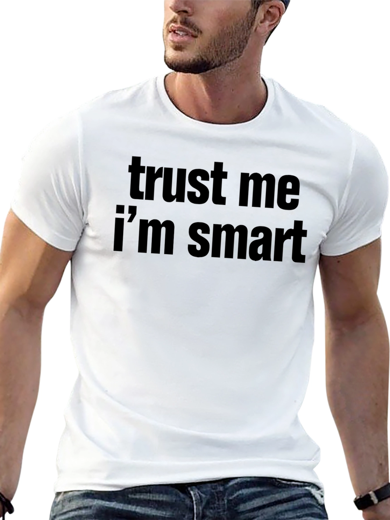 Trust Me Im Smart Black Tee