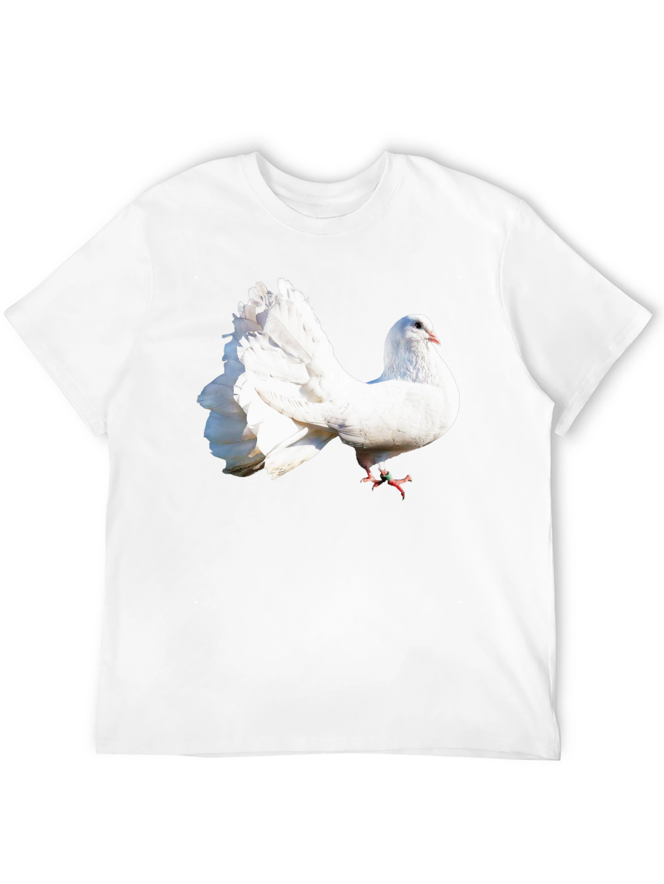 White Dove Graphic Tee - Classic Black Cotton Shirt
