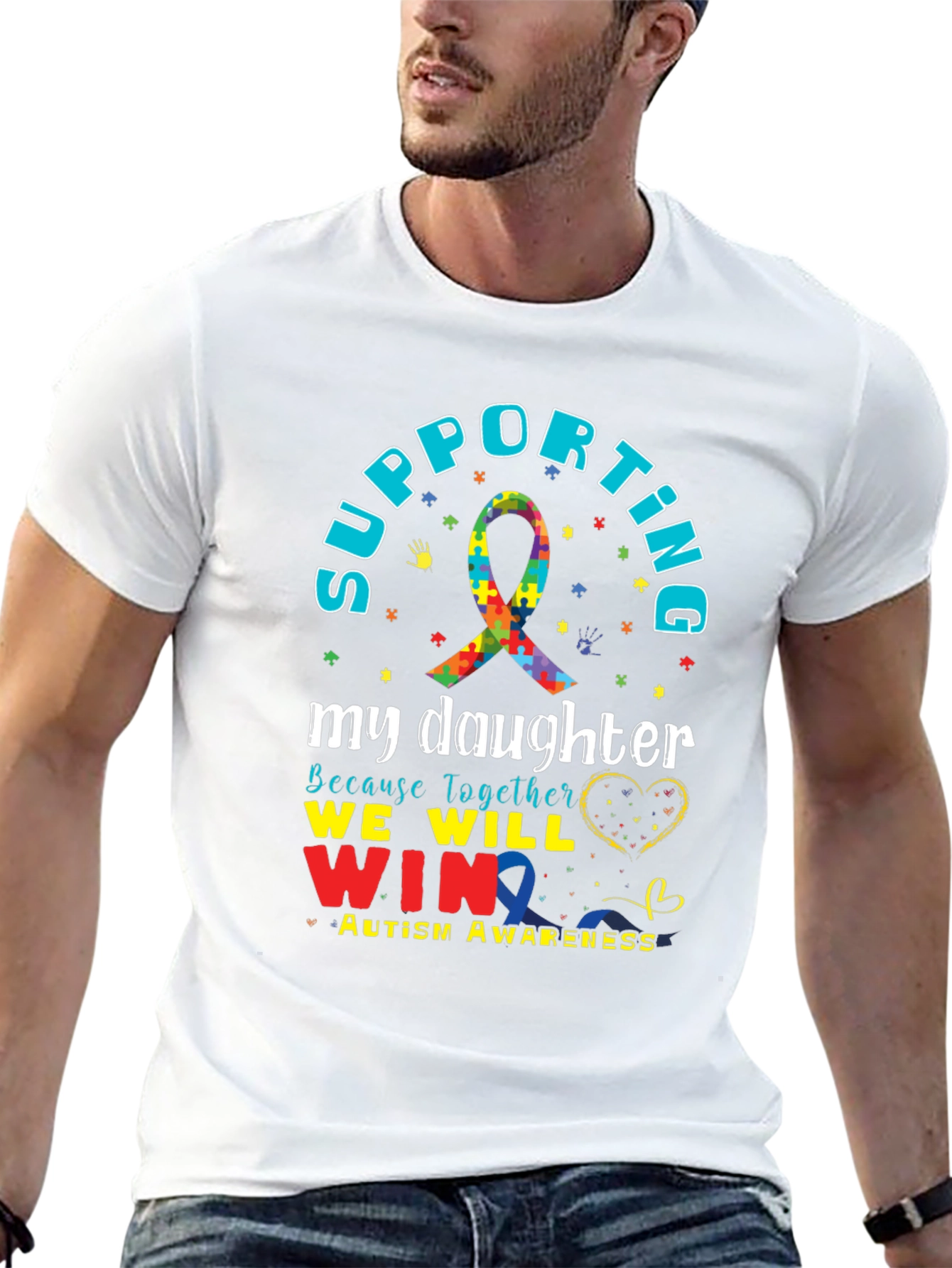 Supporting My Daughter Autism Awareness T-Shirt