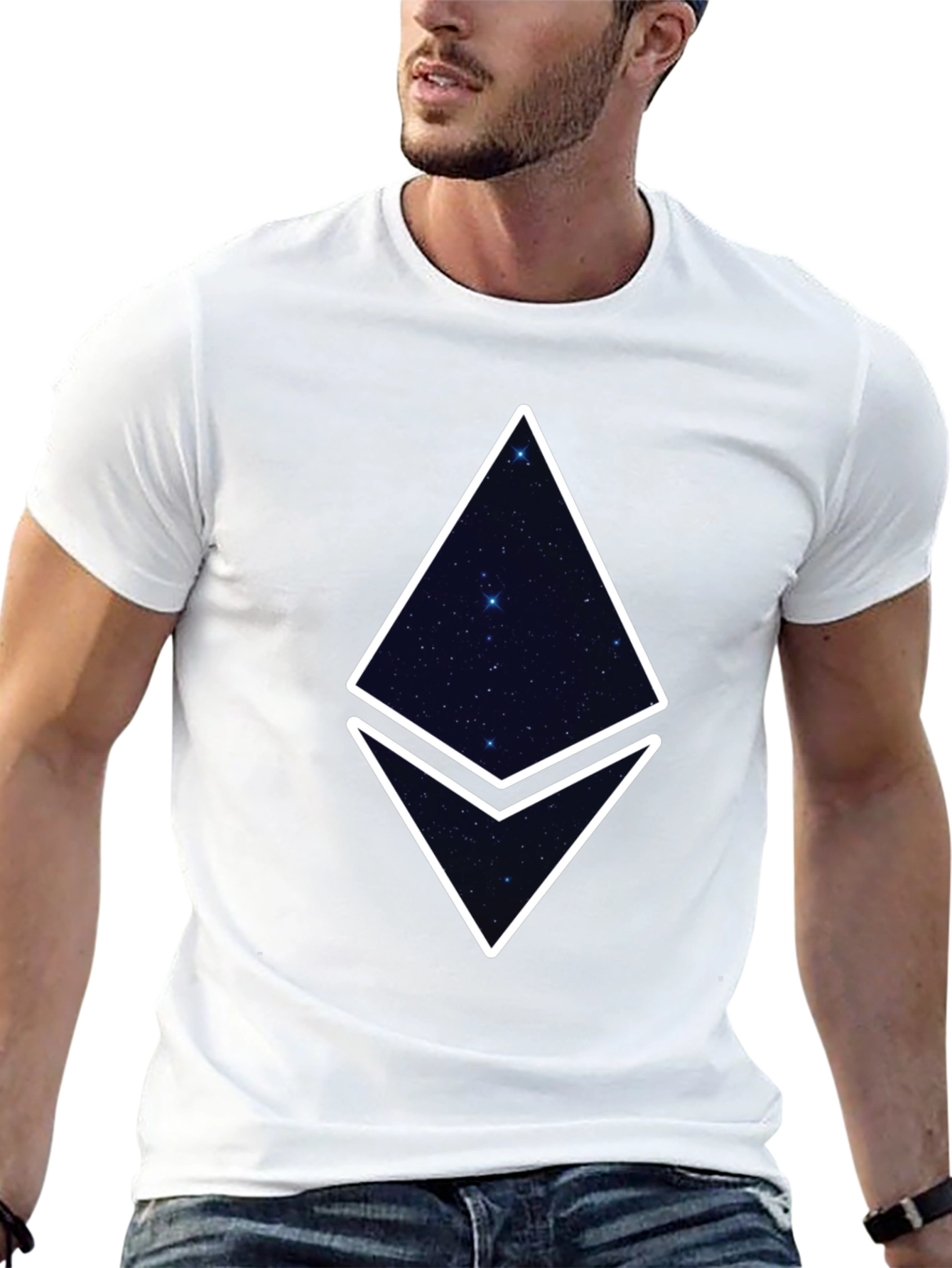 Ethereum Starry Night Graphic Tee - Black