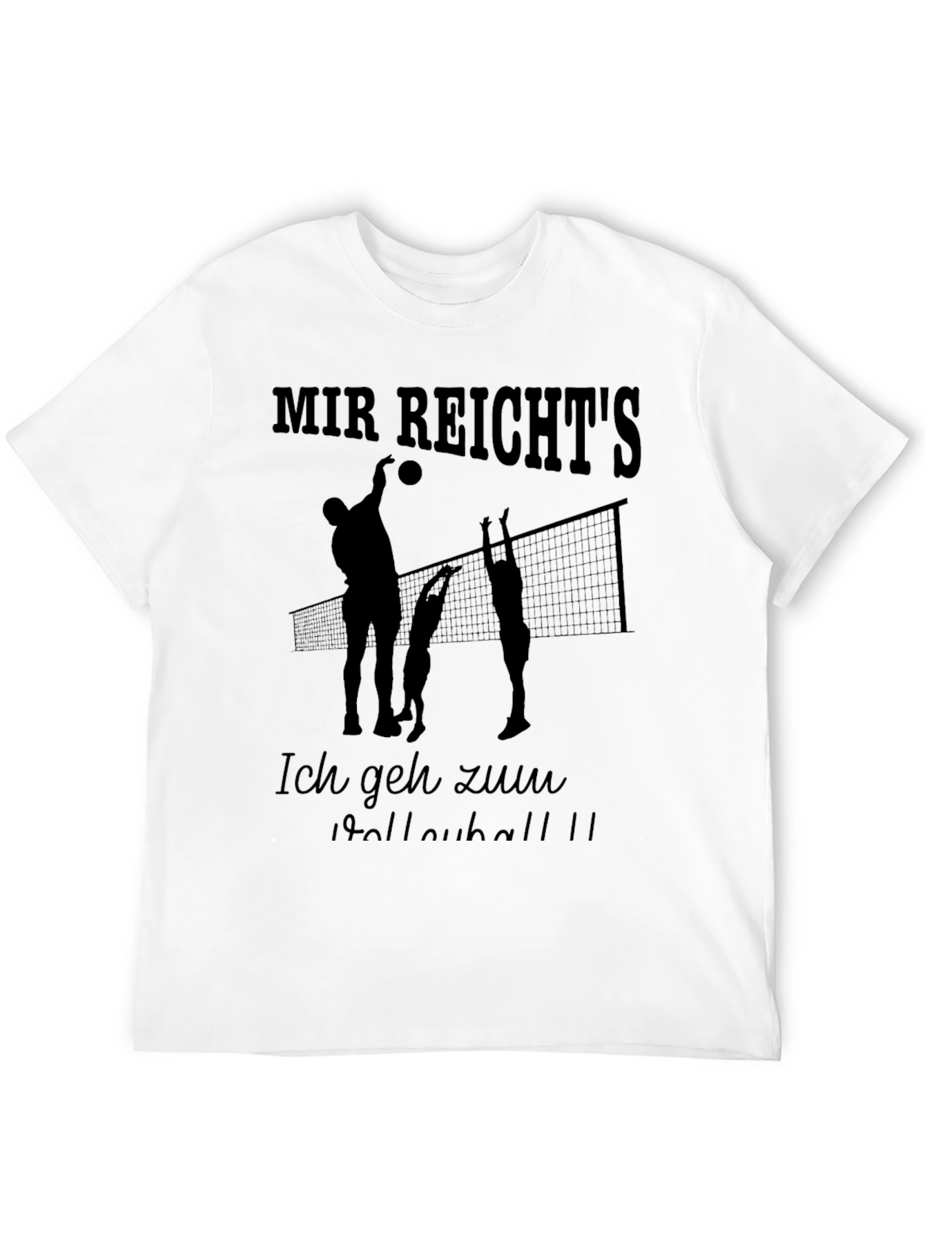 Volleyball Graphic T-Shirt - Mir Reichts - Black