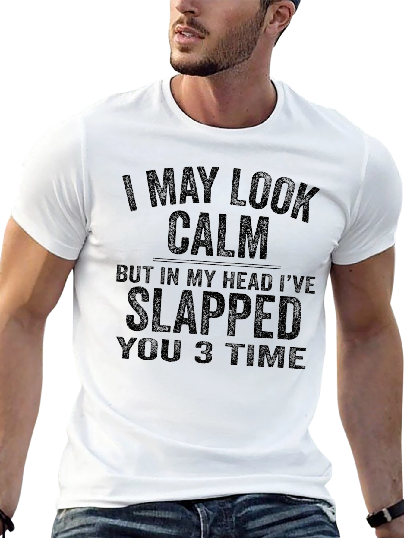 Funny Sarcastic Mens T-Shirt - I May Look Calm
